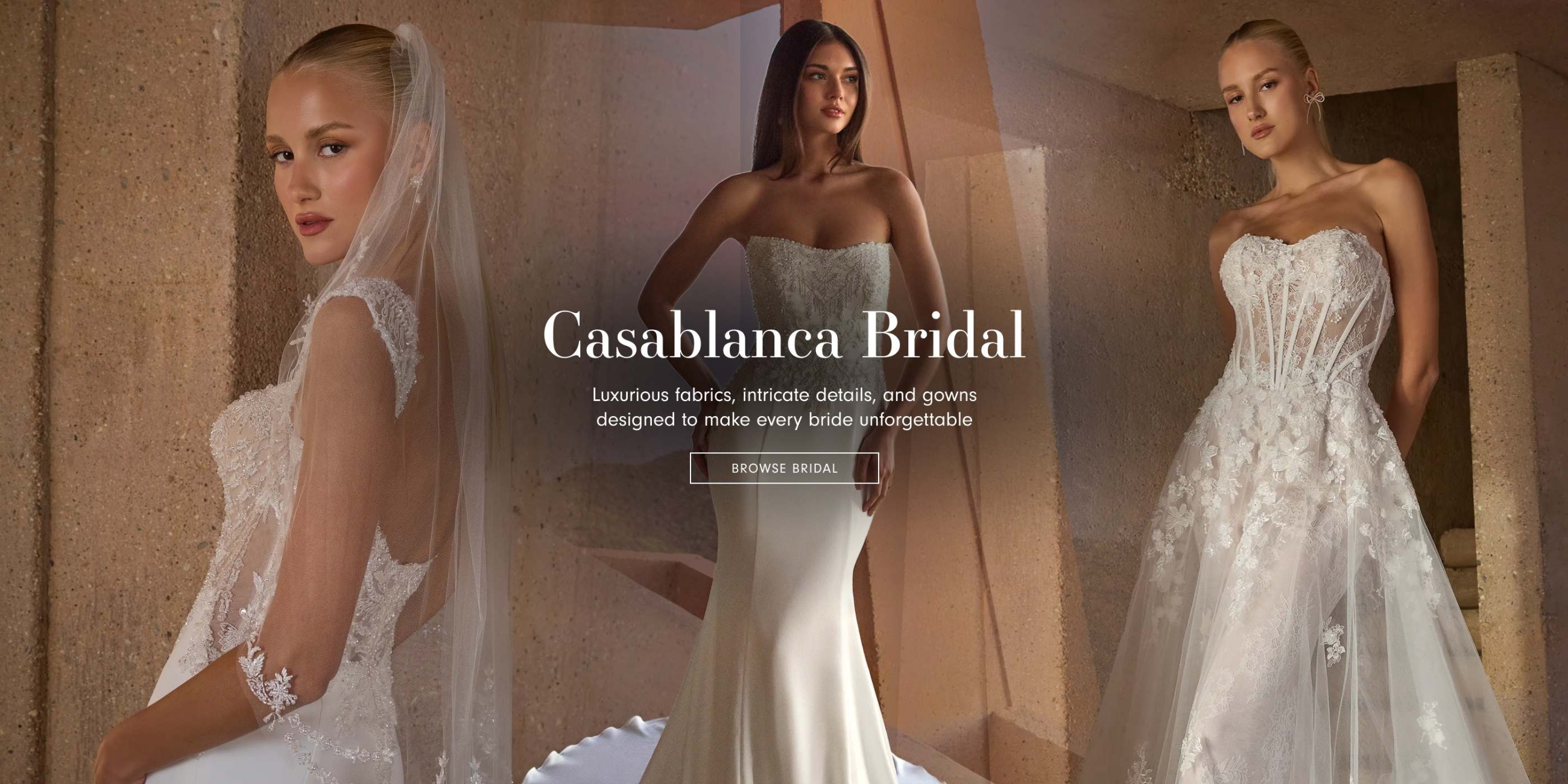 Casablanca Bridal Desktop Banner